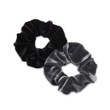 Beachwaver Sleek Silver and Jet Black Velvet Scrunchies