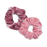 Beachwaver Soft Lilac and Rose Pink Velvet Scrunchies